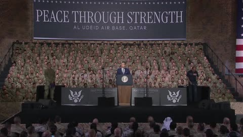President Trump Delivers Remarks to Troops at Al Udeid Air Base, May 15, 2025