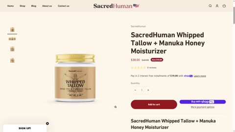 SacredHuman Health: New Sacred Moisturizer Sold Out, NOW Back In Stock!