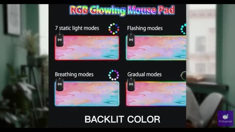 CEBUGI Abstract Background Wireless Charging Mouse Pad 15W Fast Gaming Mouse Pad