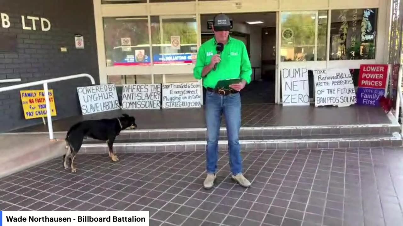Billboard Battalion live at a public meeting at Hay NSW - 5/6/2025