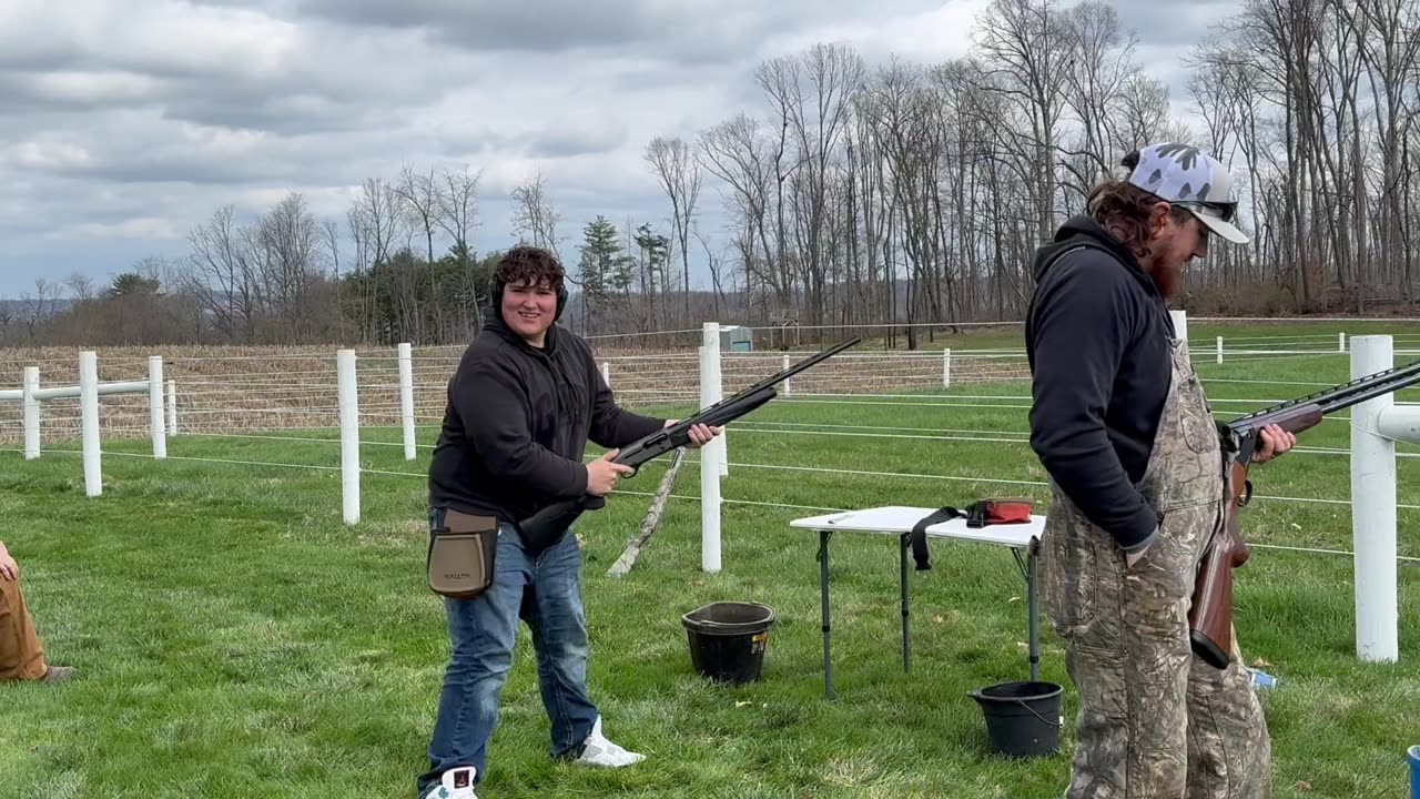 Just Having Fun Shooting Clays With The Family
