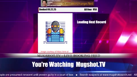Mugshot TV - Live Arrest Booking Video Stream