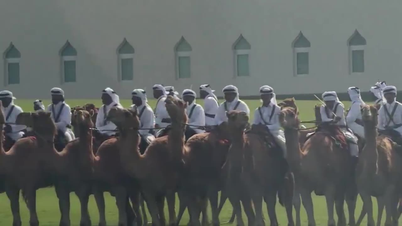 In Qatar from President Trump's motorcade!