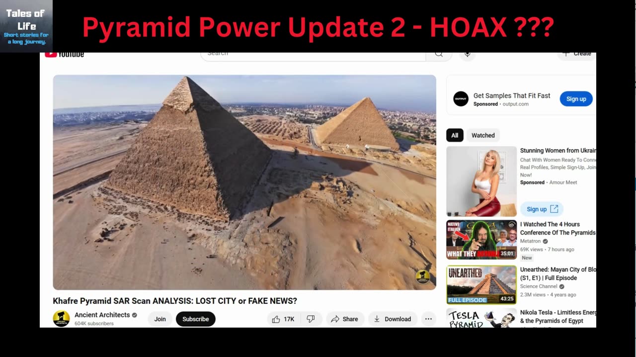 Pyramid power update 2 - Hoax ???