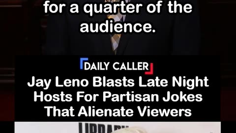 Jay Leno Blasts Late Night Hosts For Partisan Jokes That Alienate Viewers