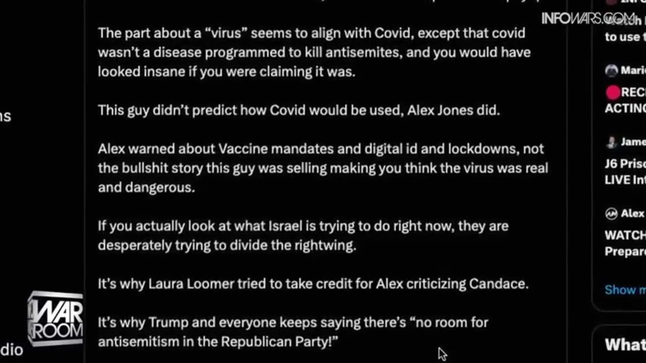 INFOWARS WAR ROOM [FULL] Thursday 1 15 26 • Trump Threatens To Invoke Insurrection Act In Minnesota