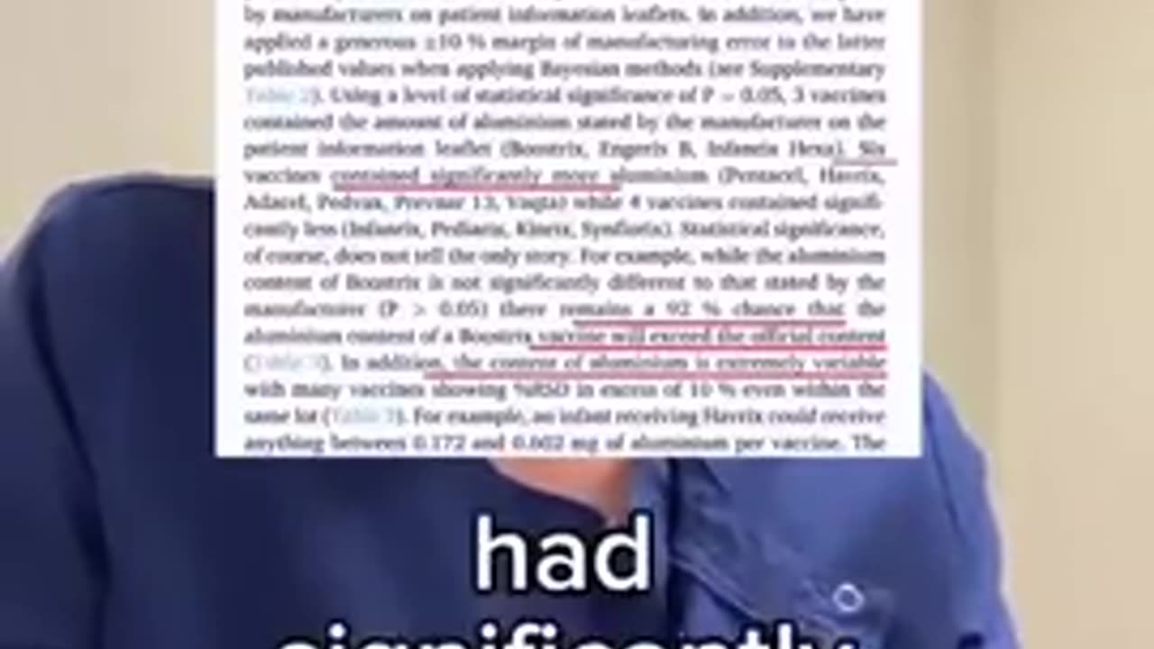 Overdose of aluminum injected into babies