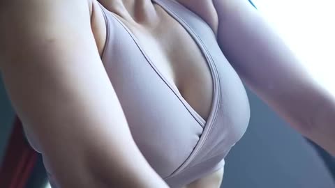 Sexy hot cute girl in gym