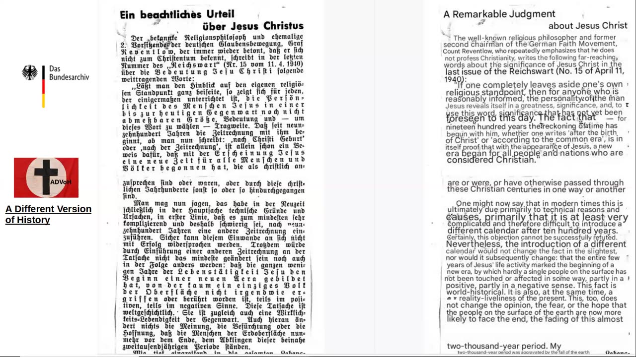 Ernst Graf zu Reventlow on Christ 1940