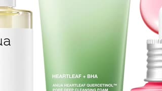 Anua 3-Step Glass Skin Beginner Set, Double Cleansing with Facial Serum, Oil