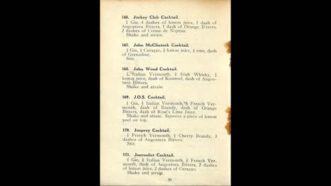 1925 Buckstone Book of Cocktails