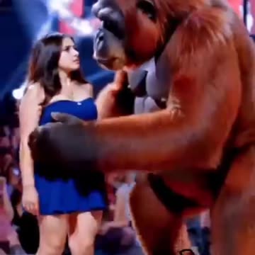 Fearless Woman Dances with Chimpanzee On AGT- Jaw Dropping Performance!