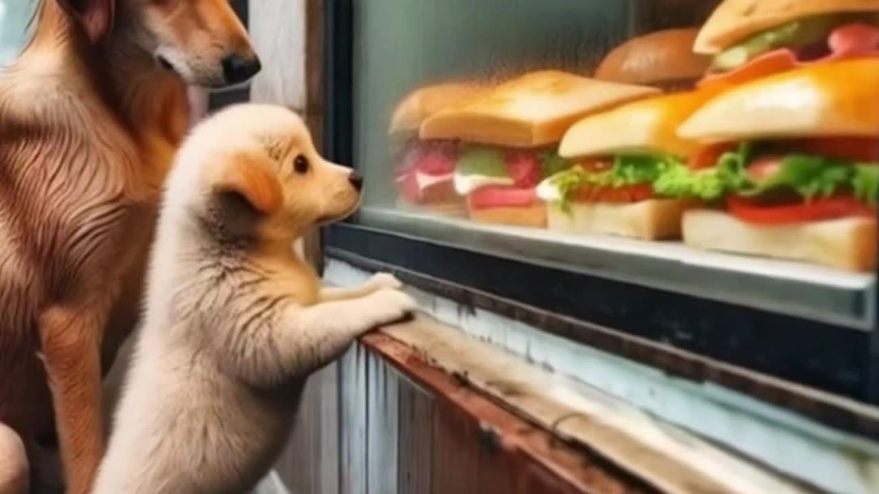 The dog is hungry.