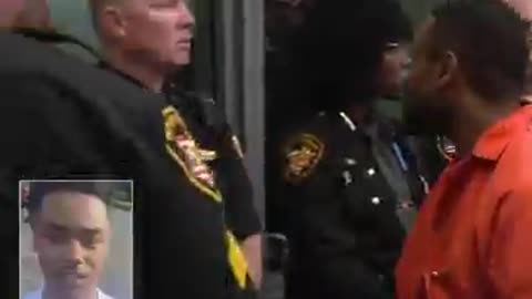 Father who killed a police officer days after police shot his 18-year-old son walks past