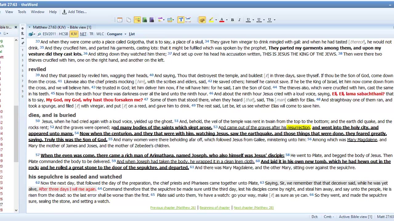 Bible Study Matthew 27 And 28