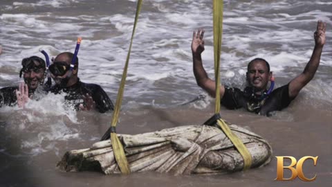 Remnants of 2,000-year-old sunken city lifted out of the sea off Alexandria