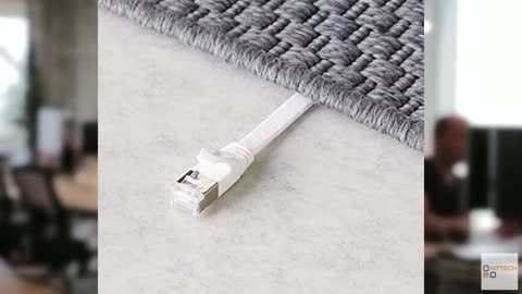 Amazon Basics RJ45 Cat 7 Ethernet Patch Cable, Flat, 600MHz, Snagless, Includes