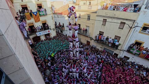 Catalonian Human Tower In Catllar