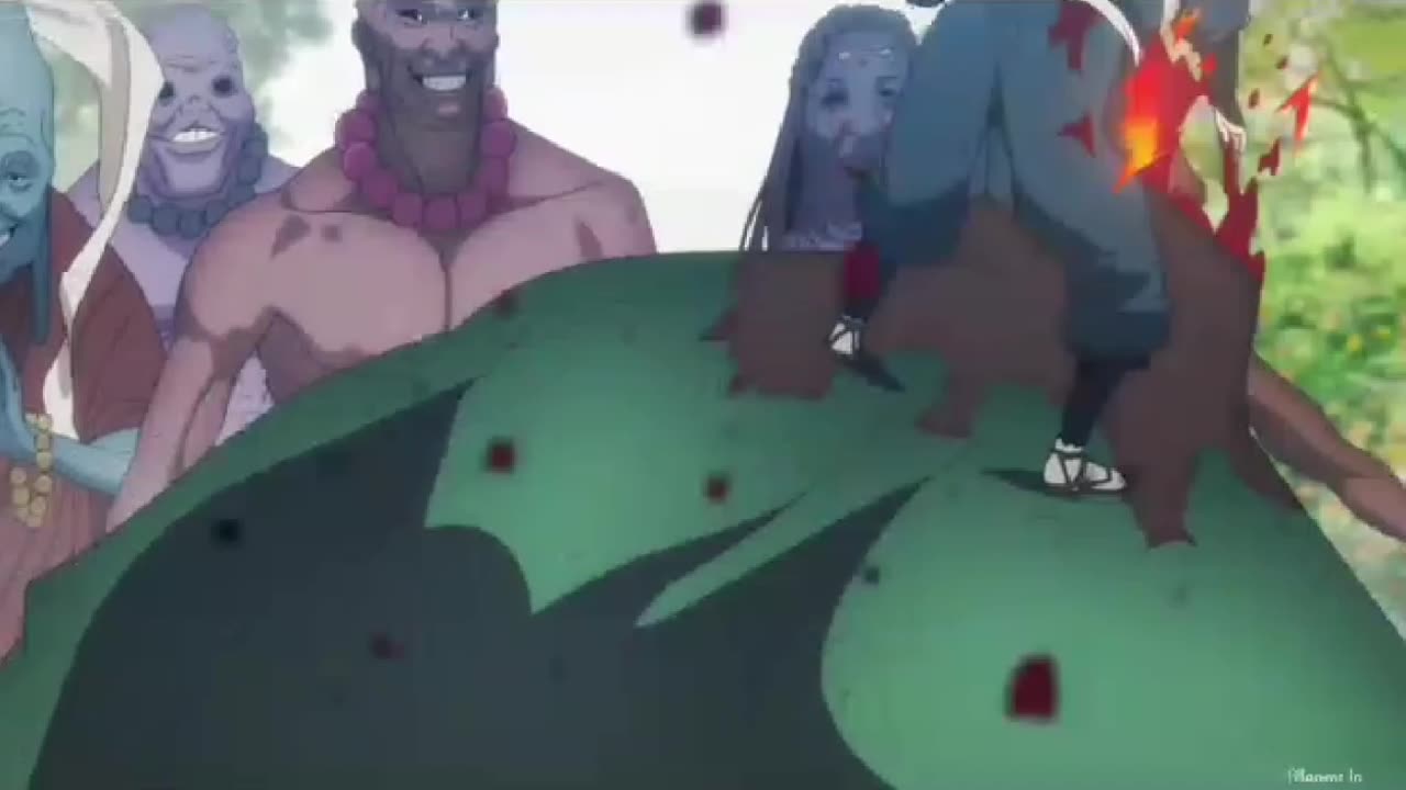 Gabimaru vs monsters