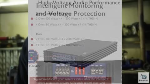 Rockville dB55 4000W 5-Channel 2-Ohm Car Amplifier, High-Speed MOSFET, Adjustabl