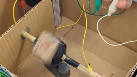 Homemade DIY Electric Motor - high school physics