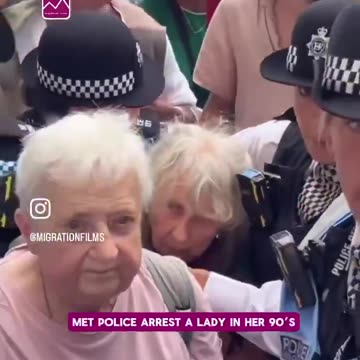 “U.K. #israelFirst Arrest 90 yr old grandma”