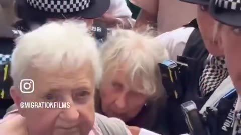 “U.K. #israelFirst Arrest 90 yr old grandma”