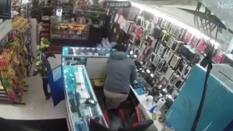 Cashier Stops Robbery