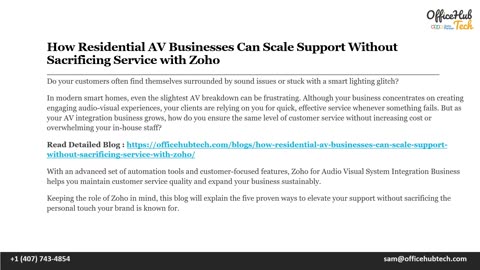 How Residential AV Businesses Can Scale Support Without Sacrificing Service with Zoho.mp4