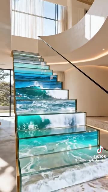 Absolutely obsessed with these active scene staircases that are made from OLED screens!