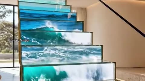Absolutely obsessed with these active scene staircases that are made from OLED screens!