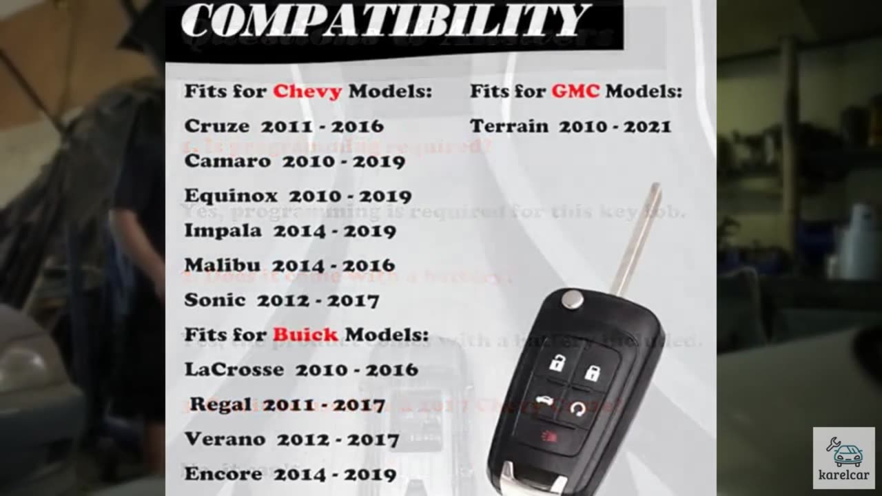 MechanMagic Remote Flip Key Fob Replacement Fits for Chevy Cruze Equinox Camaro