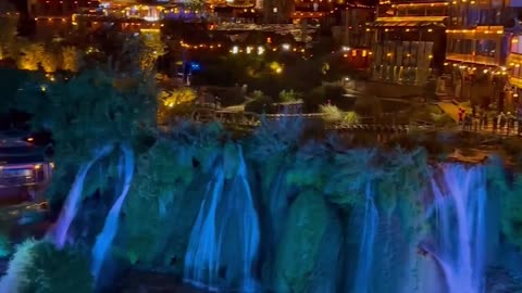 Dinner with a view of Furong City, China.
