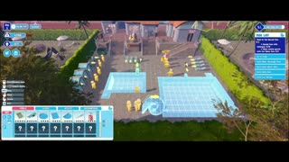 (Run to 100 follows! ) water park sim: E2 using mops and hoes to get things wet