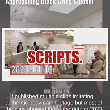 Fact Check: Video Does NOT Authentically Show Police Officers Approaching Black Army Colonel