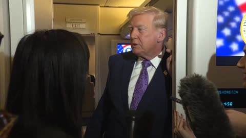President Trump speaks with Press on Air Force One, Nov. 30, 2025
