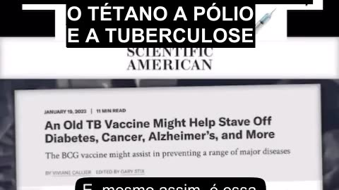 ⛔💥OS FACTOS PROIBIDOS SOBRE O TÉTANO, A PÓLIO E A TUBERCULOSE💥⛔