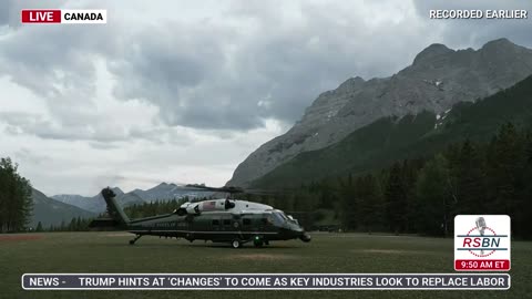 WATCH: President Trump leaves the G7 early to return to the White House Situation Room. - 6/17/2025