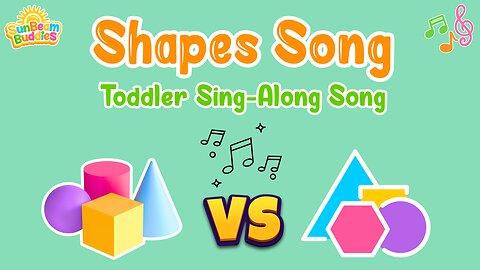 2D vs. 3D Shapes Song ✏️ Sing-along with Miss Sunshine ◾️📦 SunBeam Buddies Music