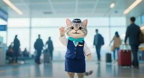 The CUTEST Cat Flight Attendant's Daily Routine!