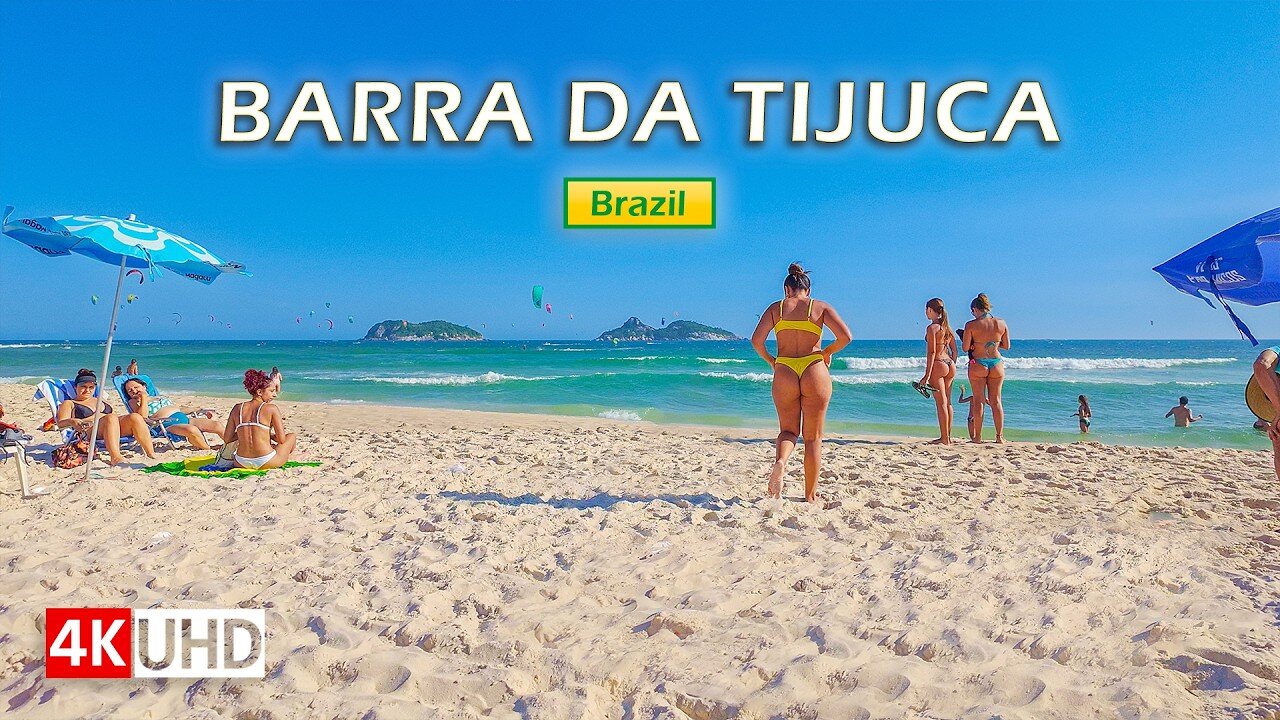 A Different Side of Rio’s Coast 🇧🇷 Barra da Tijuca Walk 【 4K UHD 】