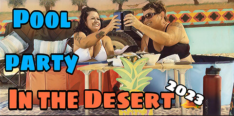 Girl pool party at the desert -2024