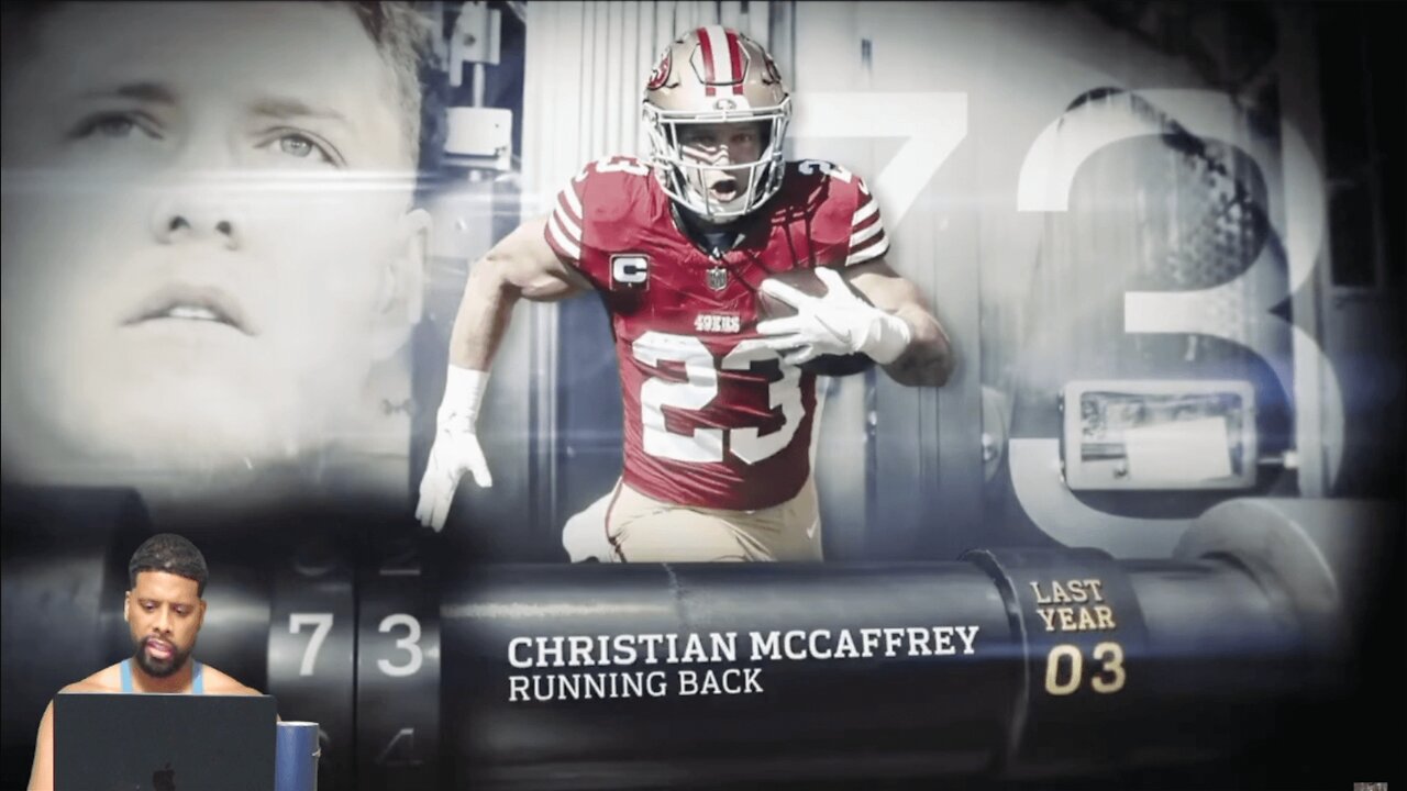 CHANNELADRIANTV Reacts | NFL Top 100 Players Of The 2024-2025 Season #73|RB Christian Mccaffery