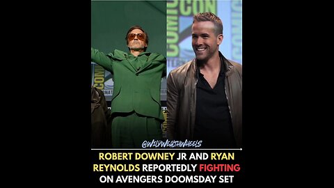 Robert Downey Jr & Ryan Reynolds fighting on set