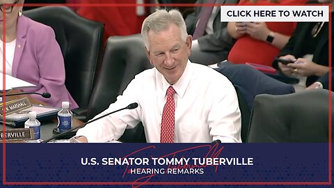 Senator Tuberville Speaks at Senate Hearing on Ag Nominee