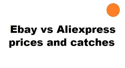 Aliexpress item compared with Ebay - prices comparison and catches