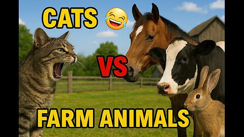 Cats VS Farm Animals🐱🤣