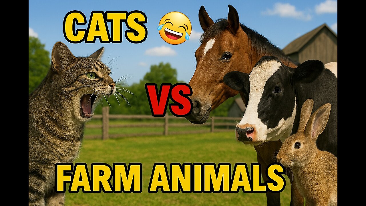 Cats VS Farm Animals🐱🤣