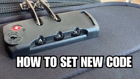 How To SET NEW PIN on Suitcase Lock