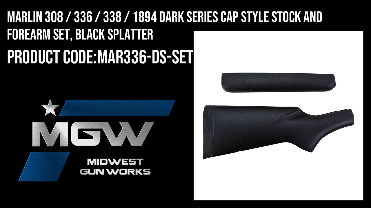 Marlin 308 / 336 / 338 / 1894 Cap Style Stock and Forearm Set, Black Splatter - MAR336-DS-SET